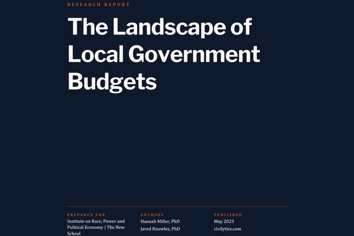 The Landscape of Local Government Budgets